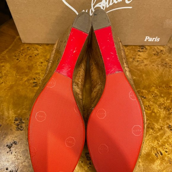 Christian Louboutin cork lucido patent wedge - Picture 4 of 5
